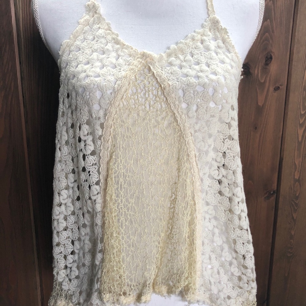 Lace cream top